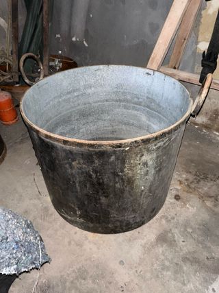 Cuba galvanizada grande