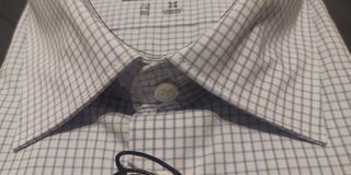 Camisas Mango Talla M Cuadros Celeste y Azul