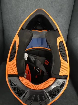 Casco Enduro Hebo Naranja/Azul Nuevo