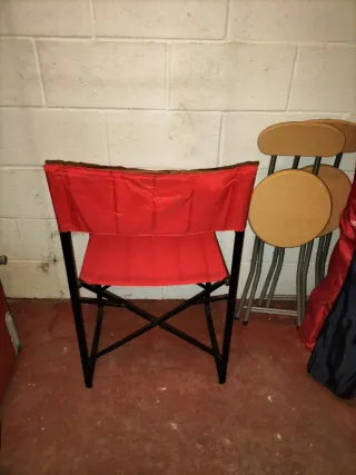 Silla de director plegable roja