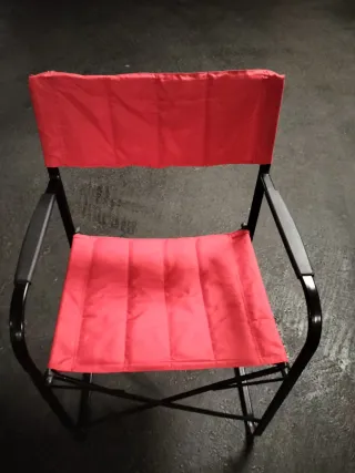 Silla de director plegable roja