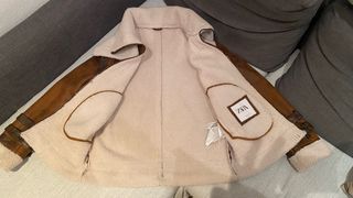 Abrigo Zara Hombre Marrón  Forro Borreguito