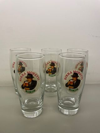 Set 5 Bicchieri Birra Moretti Originali