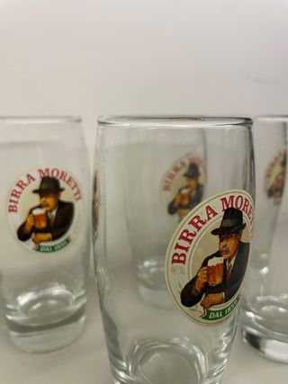 Set 5 Bicchieri Birra Moretti Originali
