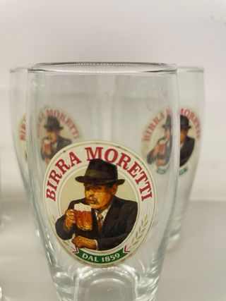 Set 5 Bicchieri Birra Moretti Originali