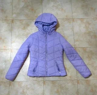 Abrigo Acolchado Bershka Lila