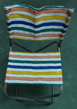 Lote 5 Sillas Plegables Tela, con respaldo