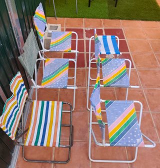 Lote 6 Sillas Plegables Tela