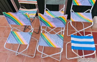Lote 6 Sillas Plegables Tela