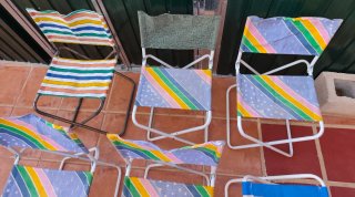 Lote 6 Sillas Plegables Tela