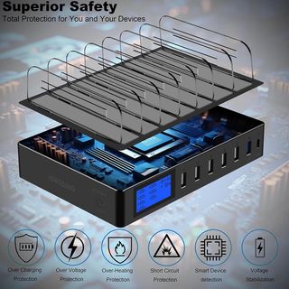 Estación de Carga 7 en 1 Múltiples Dispositivos