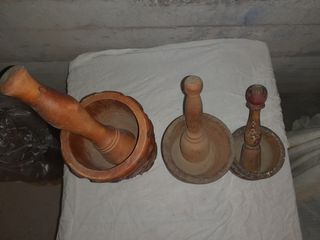 Set 3 Mortai Antichi in Legno