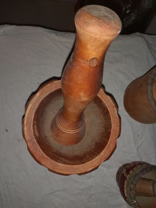 Set 3 Mortai Antichi in Legno