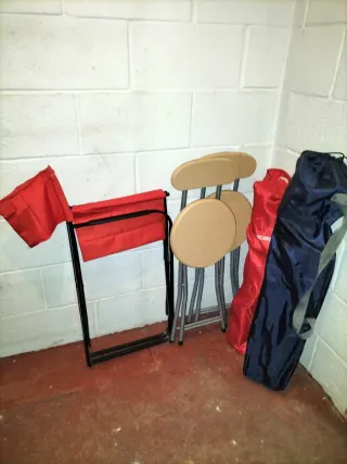 Taburetes medianos madera y metal