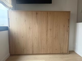 Cama abatible madera colchon 135 cm