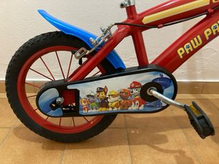 Bicicleta Paw Patrol 14" NUEVA + ruedines regalo