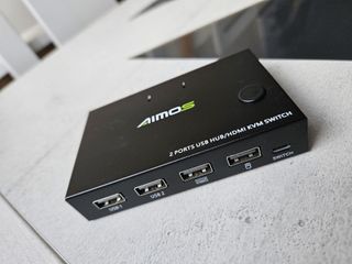 Conmutador KVM AIMOS USB HDMI Negro