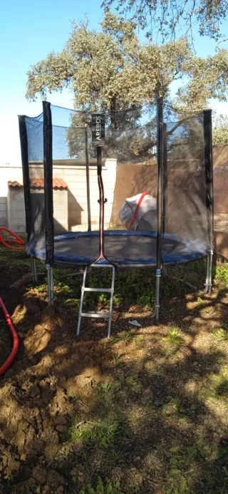 Cama elástica  con red de seguridad