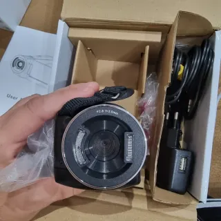 Cámara de vídeo digital negra