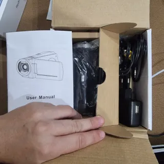 Cámara de vídeo digital negra