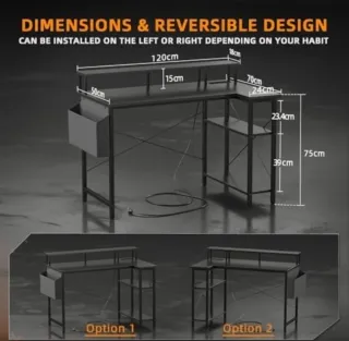 Escritorio Gamer Negro y Morado