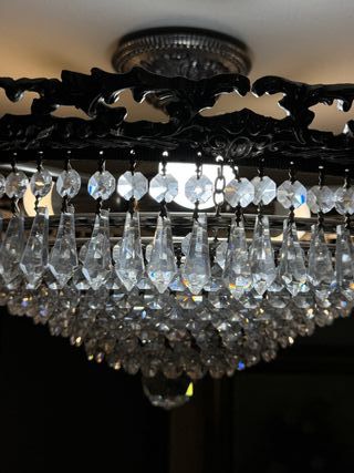 Lámpara de techo lágrimas cristal