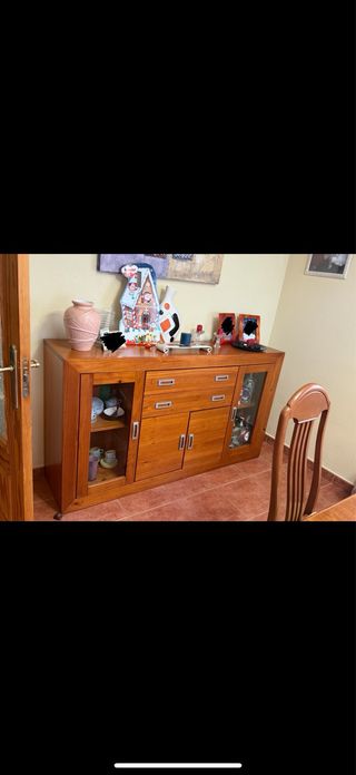 Aparador/vitrina madera maciza