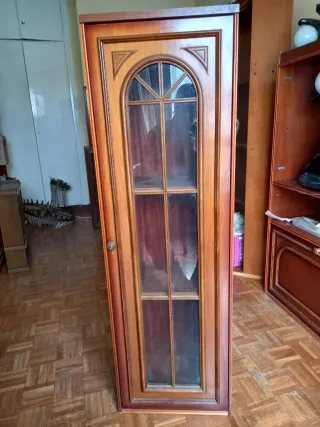 Mueble vitrina con estantes