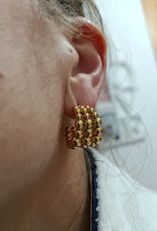 Pendientes Aro Triple Acero Inoxidable