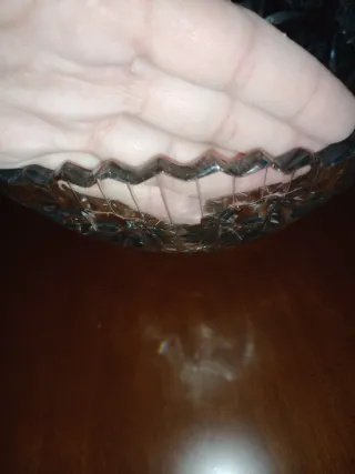 Centrotavola in cristallo decorato, centrotavola