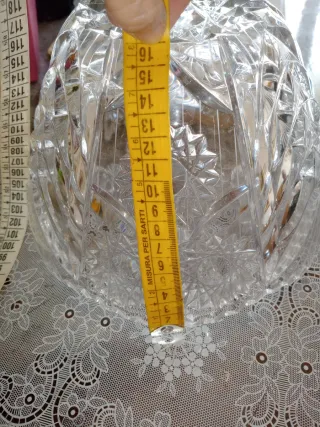 Centrotavola in cristallo decorato, centrotavola