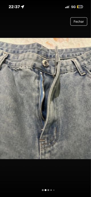 Calças de ganga azuis