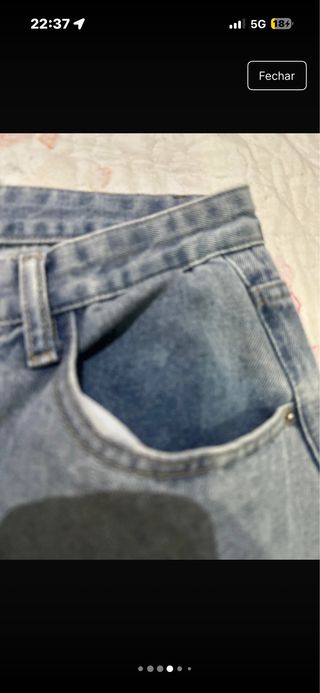 Calças de ganga azuis