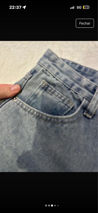 Calças de ganga azuis