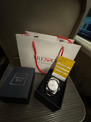 Reloj Siglo XXI Acero Esfera Blanca Caballero