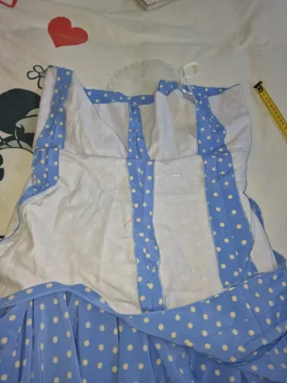 Trajes flamenca/gitana azul y rosa