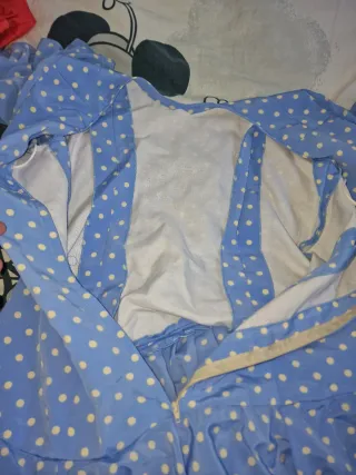 Trajes flamenca/gitana azul y rosa