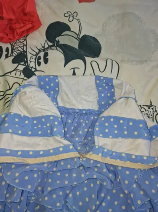 Trajes flamenca/gitana azul y rosa