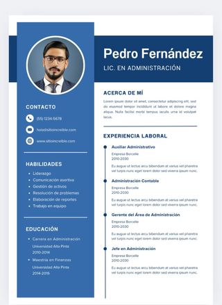 Currículum profesional personalizado