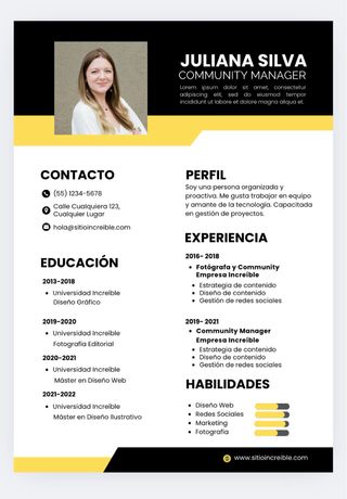 Currículum profesional personalizado