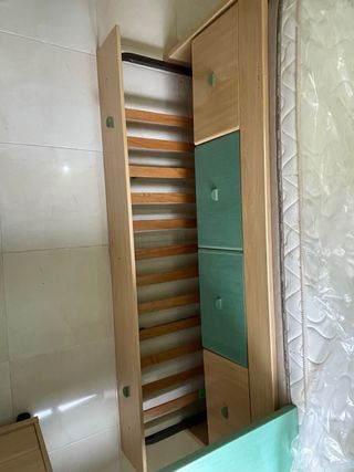 Mueble cama infantil con escritorio