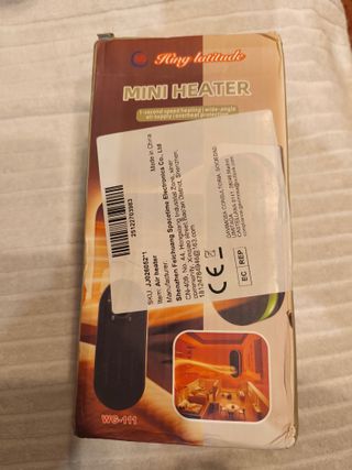 Mini Calefactor Eléctrico Portátil Bajo Consumo