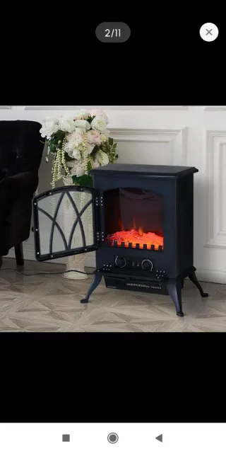 Chimenea eléctrica calefactor efecto llama