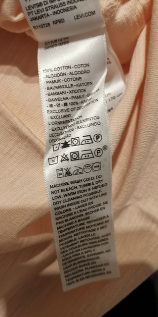 Camisa Levi's Rosa Talla M salmón