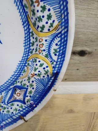 ANTIGUO PLATO CERÁMICA, MANISES VALENCIA, VMO