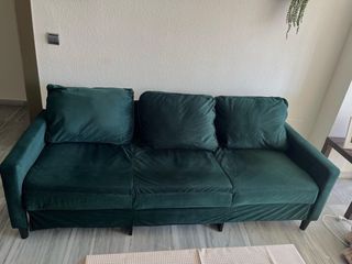 Divano KAYAA 3 posti in velluto verde
