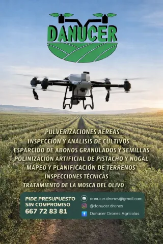 Pulverización de cultivos con dron