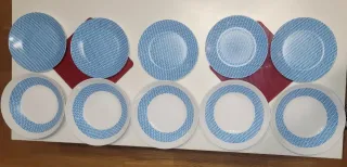 Vajilla Arcopal 15 piezas azul y blanco