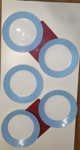 Vajilla Arcopal 15 piezas azul y blanco