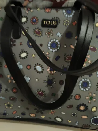 Bolso Tous estampado gris multicolor